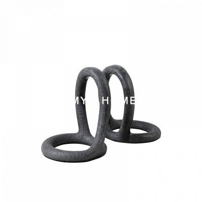 现代极简砂岩环形书挡书靠创意装饰品客厅书房办公室桌面艺术摆件