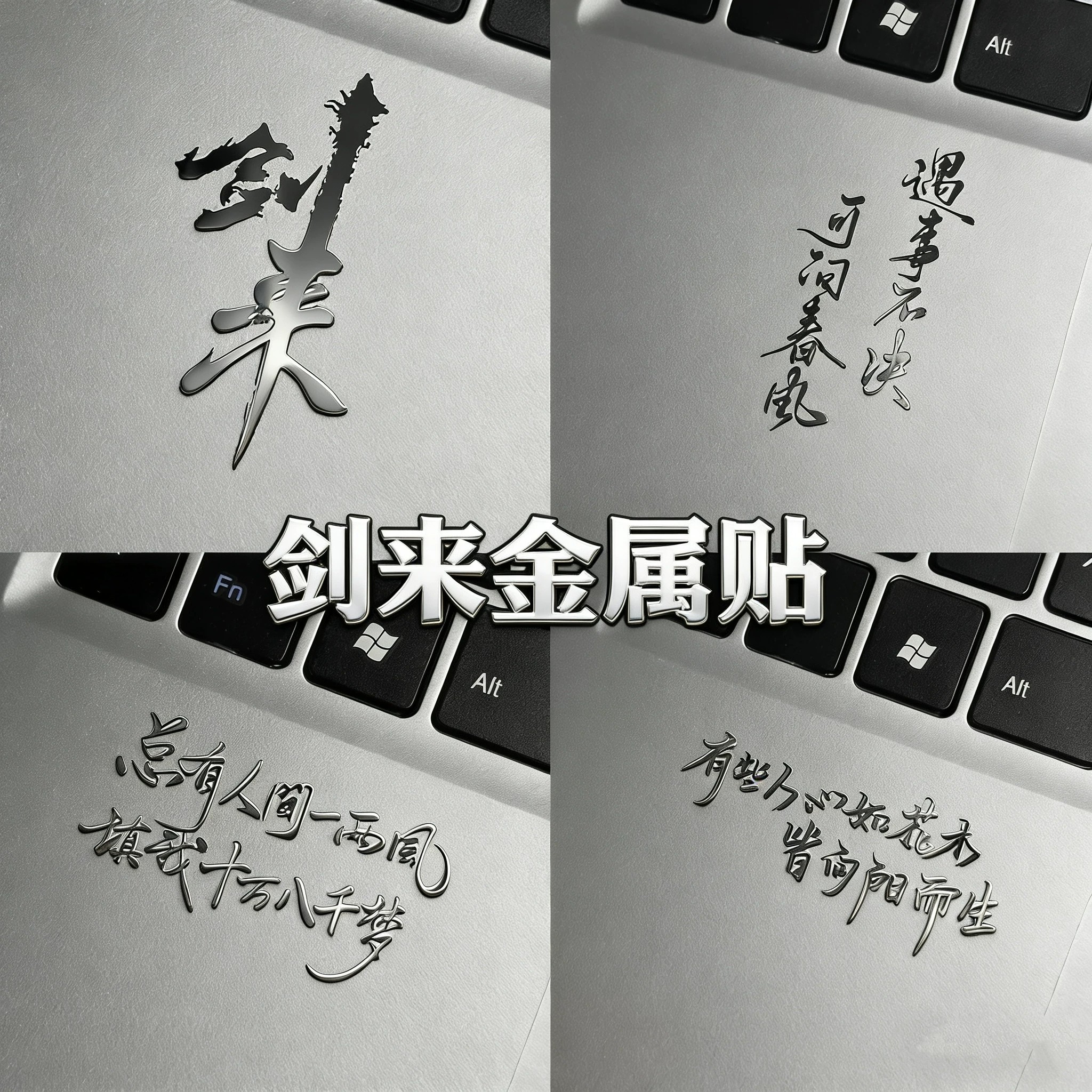 剑来3D金属贴纸遇事不决装饰