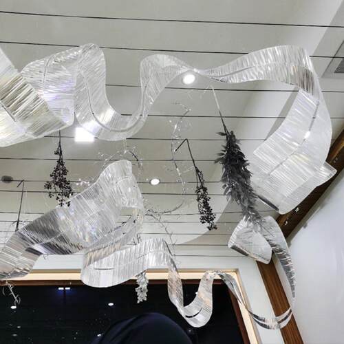 钻石水晶飘带婚礼舞台装饰吊顶酒店餐厅橱窗布置挂饰创意婚庆挂饰