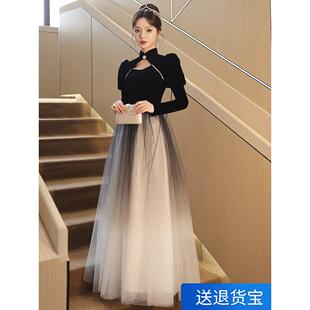 主办长袖晚礼服高中18成人仪式女性生日优雅的可访问的豪华小众宴