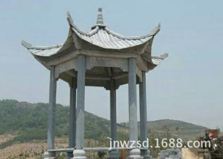 墓地景区大理石雕龙亭报价