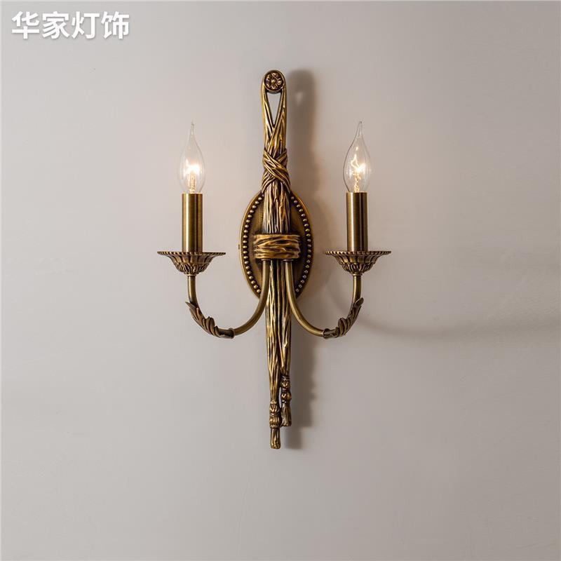 法式全铜壁灯欧式奢华新古典客厅卧室床头灯别墅美式楼梯艺术壁灯