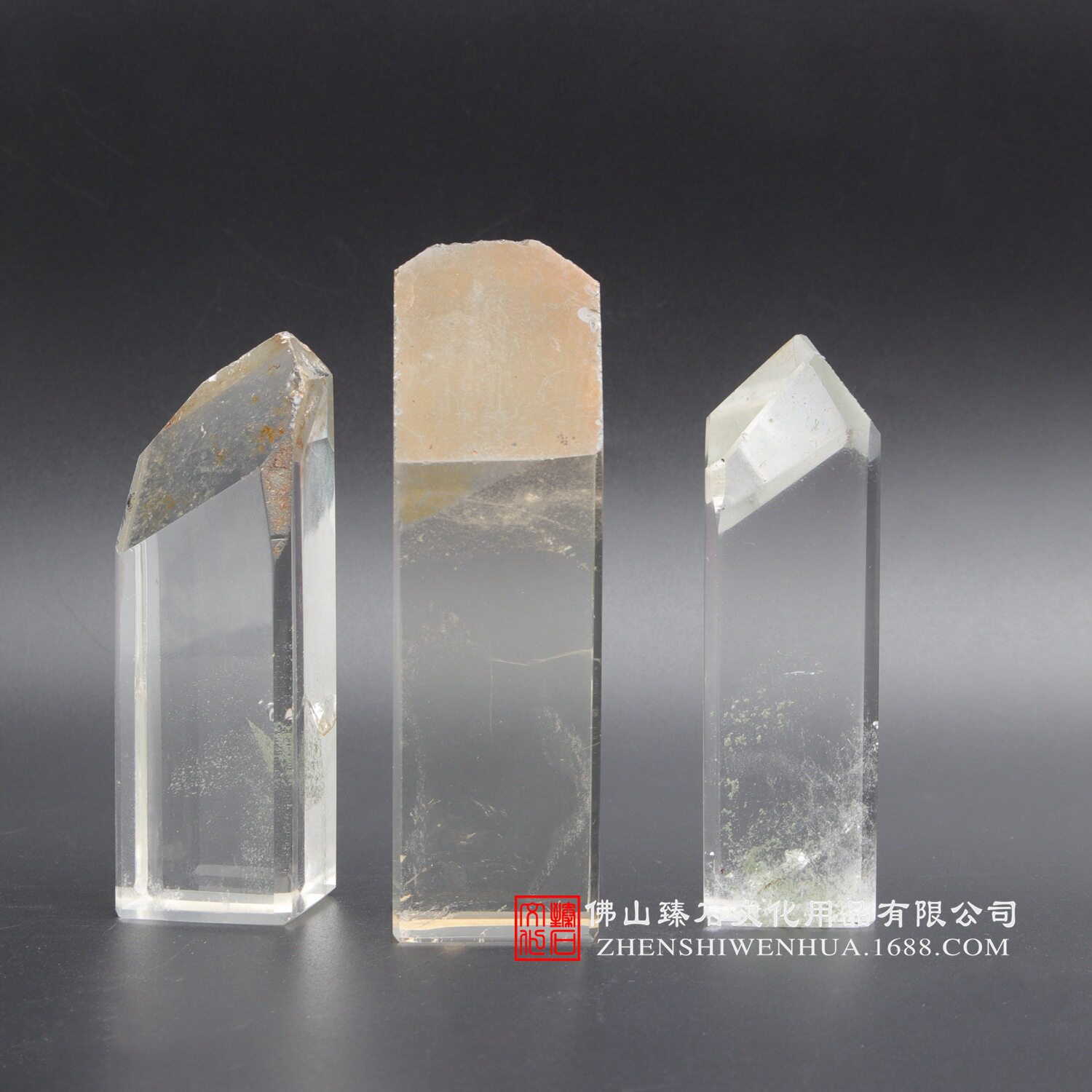 天然白水晶随形印章 私人印鉴 手工个人休闲随形图章