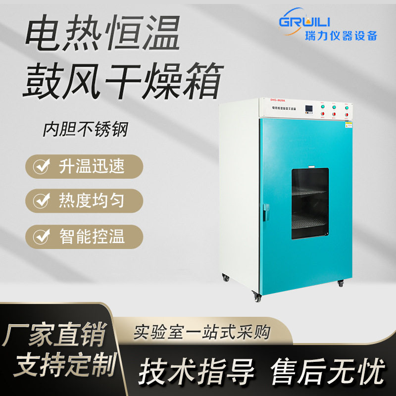 瑞力仪器供应 电热恒温数显鼓风干燥箱 高温烘箱实验室快速烘干箱