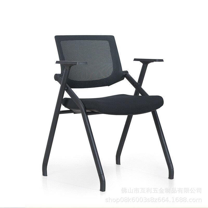 培训椅带桌板写字板可折叠滑动带轮职员椅洽谈会议椅学生记者椅子