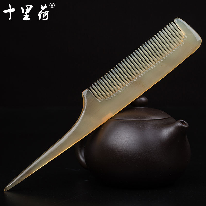 厂家直销绵羊角梳 牛角梳子 YJ1-10-19尖尾美发梳厚实 混批包邮