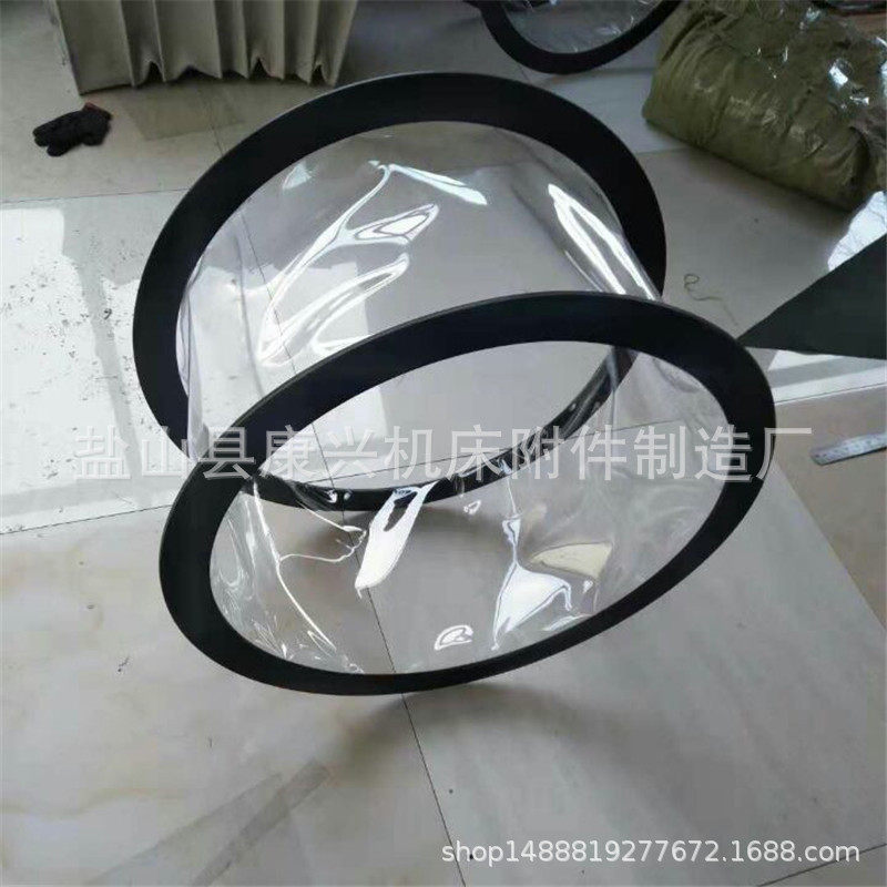 PVC制作透明软连接双法兰变径通风软连接风机风道进出风口软连接