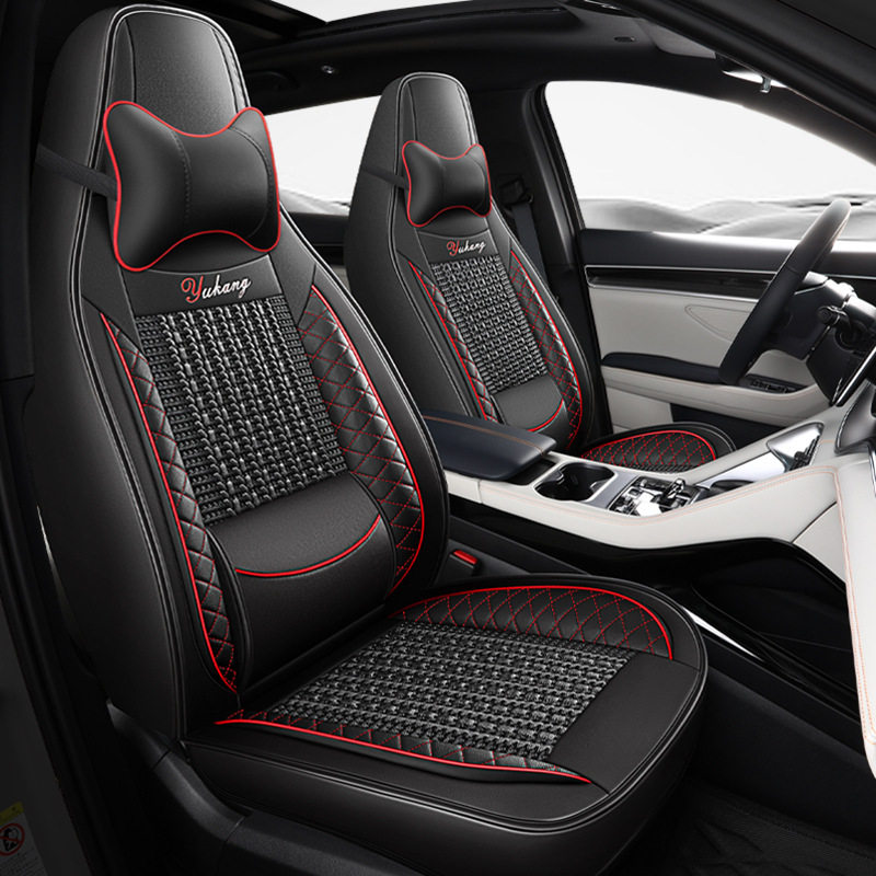 冰丝汽车座垫四季固定腰靠跨境Car Seat Cover真空包装发货厂家