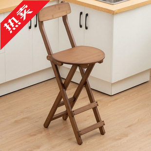 2026便携式厨房可折叠凳子餐椅椅子家用小板凳高脚高凳靠背椅客厅