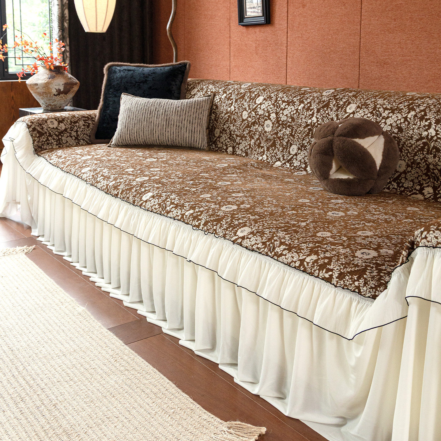 四季通用法式沙发盖布轻奢高级感可机洗沙发巾2025新款直排套罩垫