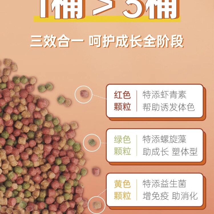 锦鲤鱼饲料草金鱼鱼粮家用热带鱼鱼料观赏鱼小型鱼苗颗粒鱼食