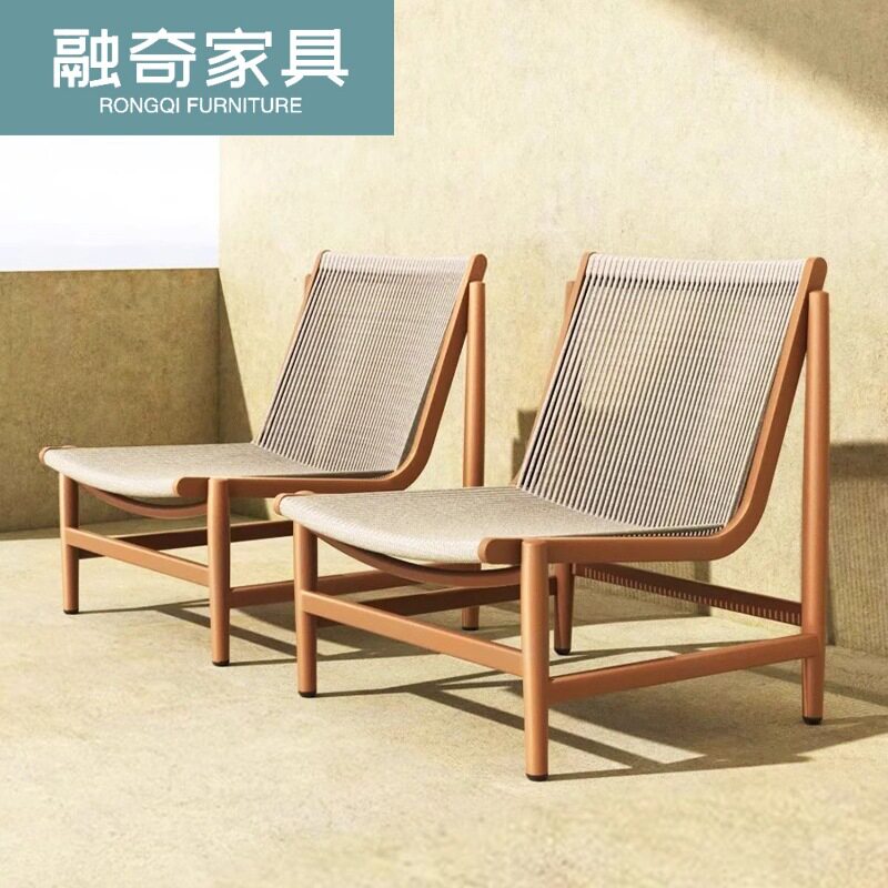 户外沙发绳编椅花园庭院防水防晒藤椅茶几阳台三件套酒店室外椅