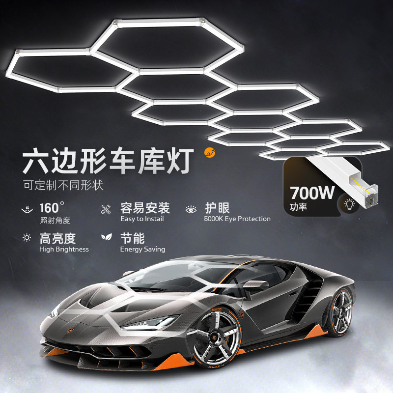 三防LED蜂窝九宫格洗车工位灯