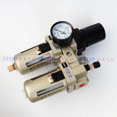 【铜芯】气源处理二联件AC4010-06油水分离器AW4000+AL4000 SMC型