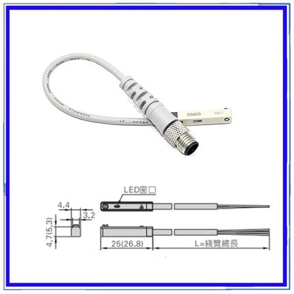 亚德客航空插磁性开关感应器DMSG-PC08 DMSH-PC12/NC12气缸传感器