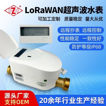 实力工厂出口远传水表LORAWAN超声波智能水表自来水小区家用水表
