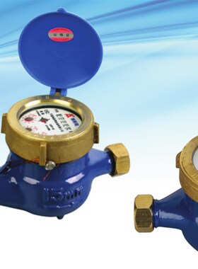 23埃美柯078 铜壳式字轮窗半液封C水表 DN15 20LXSY-E