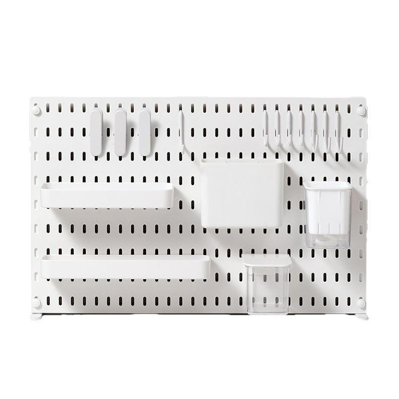 桌面YEW洞洞纳板物架收办具公室挡板工位书桌文整理架子置免打孔