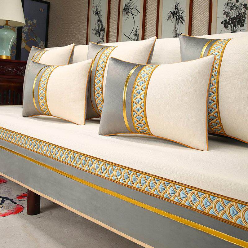 沙发垫万能套罩轻奢高级感新中式红木沙发坐垫盖布防滑靠背巾盖巾