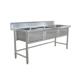消毒水池不锈钢水槽厨房洗碗不锈钢水池商用三眼洗手池可做304