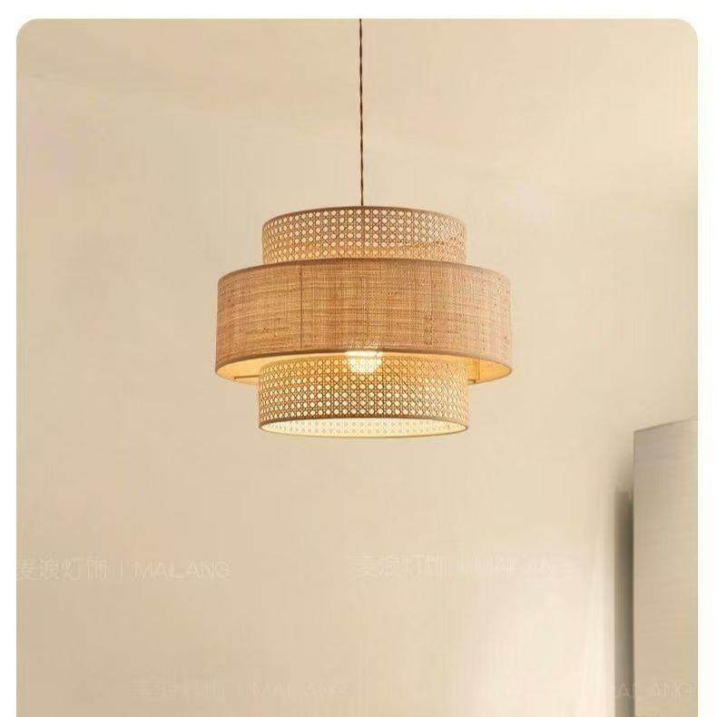 藤编复古侘寂风灯日式吧台吊灯饭店民宿火锅店灯具禅意茶室餐厅灯,家装灯饰光源,智能吊灯,淘宝优惠券,粉丝福利购,淘宝优惠卷
