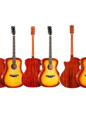 ma卡普马单板FS36F1/G1民谣全单卡马吉他A1/B1木吉他41寸电箱