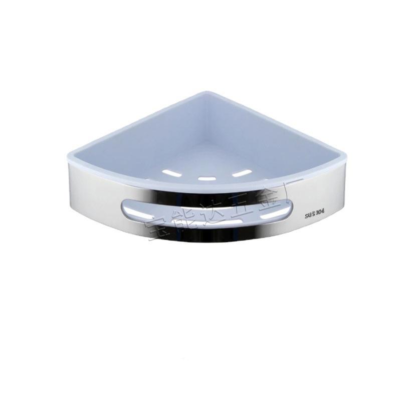 工BOS角程酒店浴室三角加厚304浴不锈钢三角篮淋房架转收纳置物架