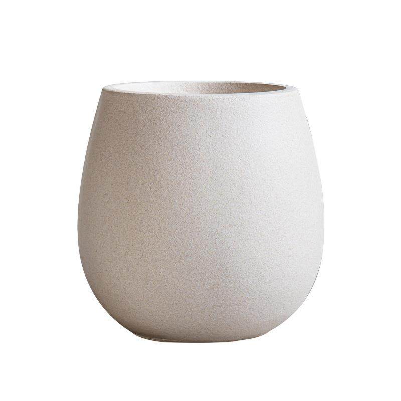 简约大口径水泥花盆家用高端轻奢室内阳台庭院落地陶土特大盆装饰