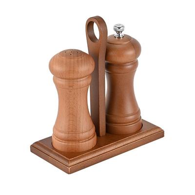 木质手动胡椒黑胡椒研磨器胡椒棒6寸胡椒磨胡椒粉瓶盐瓶套装现货