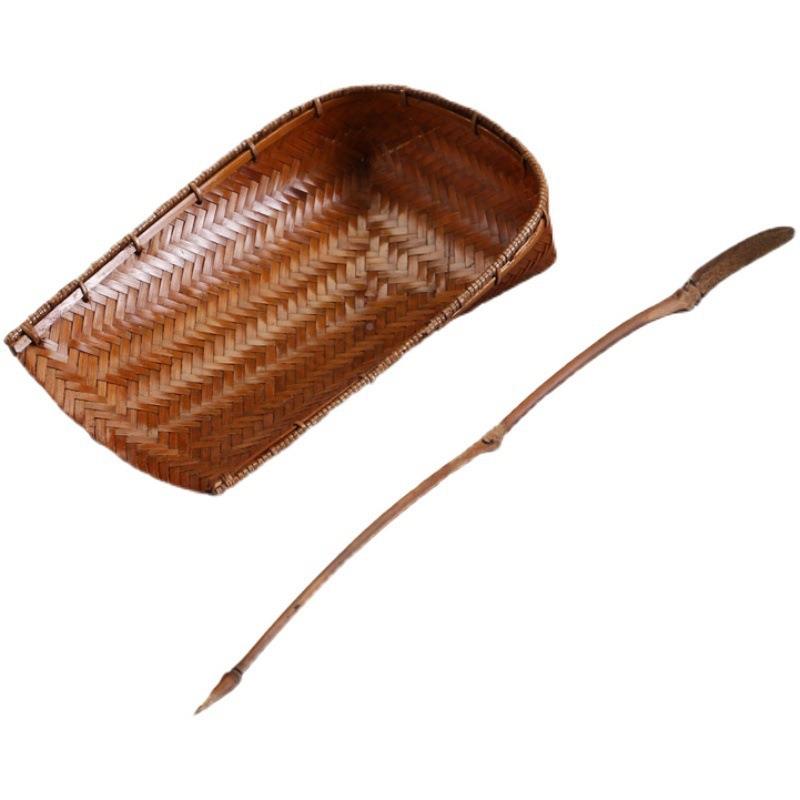 茶竹三箕套日式禅意茶拨大漆cz015茶具配件手件工竹编簸赏茶则荷