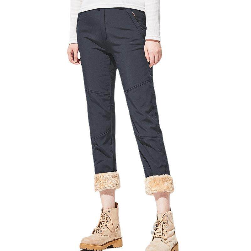 户外冲锋裤男秋冬大码女保暖登山裤加绒加厚软壳裤抓绒裤男防寒