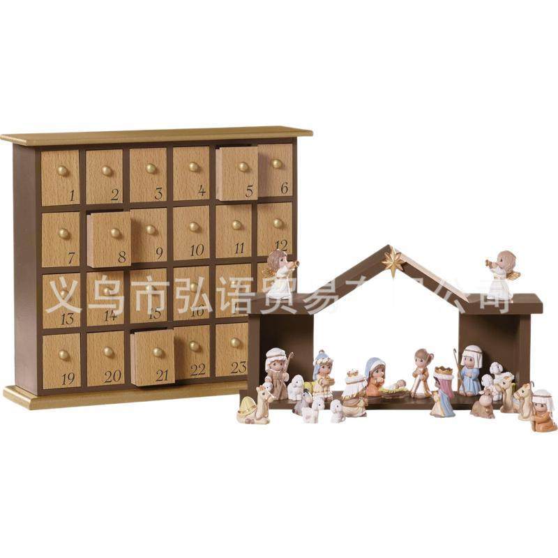 厂家树脂马槽生活人物羊马的诞生场景套装家居装饰品摆设雕像