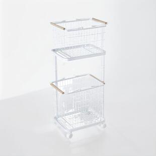 北欧洗衣分类脏衣篮浴室衣服收纳筐两层铁艺脏衣篓卫生间家用简约