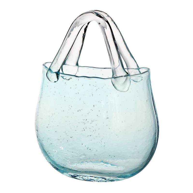 北欧创意气泡手提篮客厅餐桌插花干花水培装饰品包包玻璃花瓶透明,家居饰品,花瓶,淘宝优惠券,粉丝福利购,淘宝优惠卷