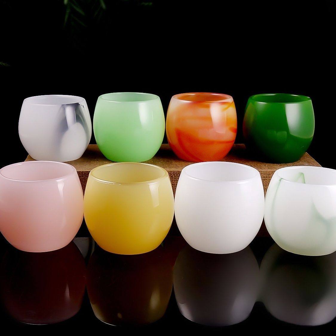 天然高端男女士红玛瑙玉石茶杯酒杯功夫茶具养生高档套装单个主人