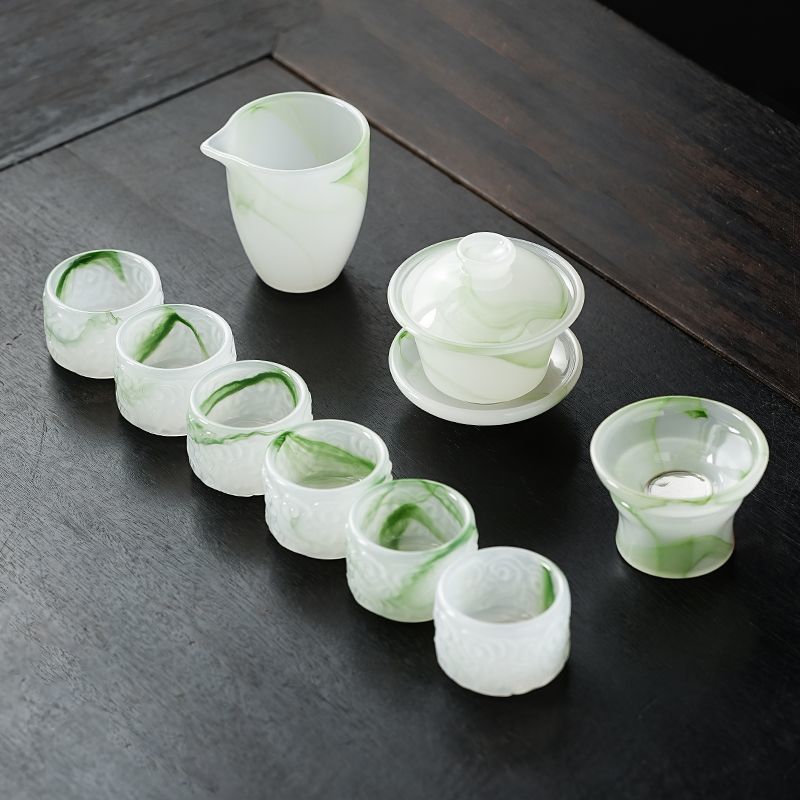 白玉玉瓷高端琉璃茶具办