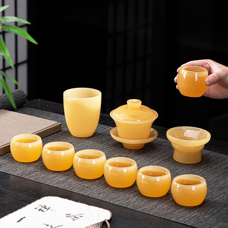 高档琉璃茶具套装组合一壶六杯