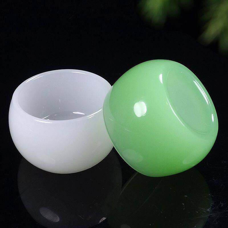 高端个人专用天然玉石高档茶杯