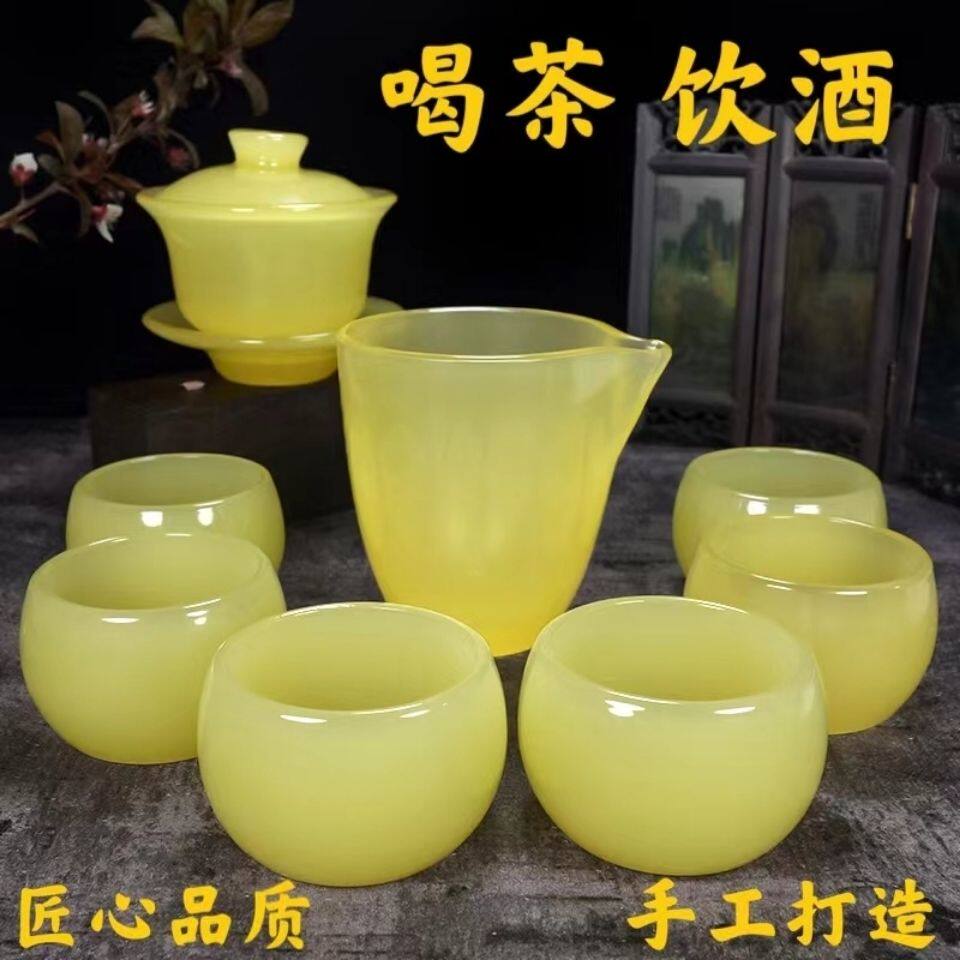高端家用套装玉瓷主人泡茶盖碗