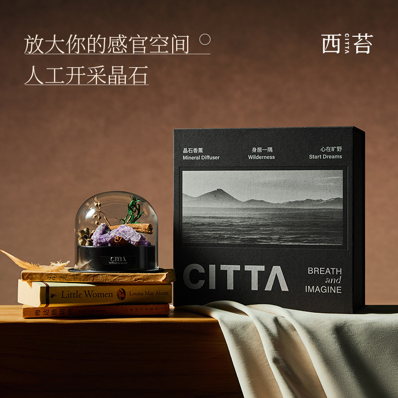 顺丰现发|CITTA西苔旷野秘境香薰扩香石礼盒高级晶石摆件送男生,家居饰品,香薰摆件,淘宝优惠券,粉丝福利购,淘宝优惠卷