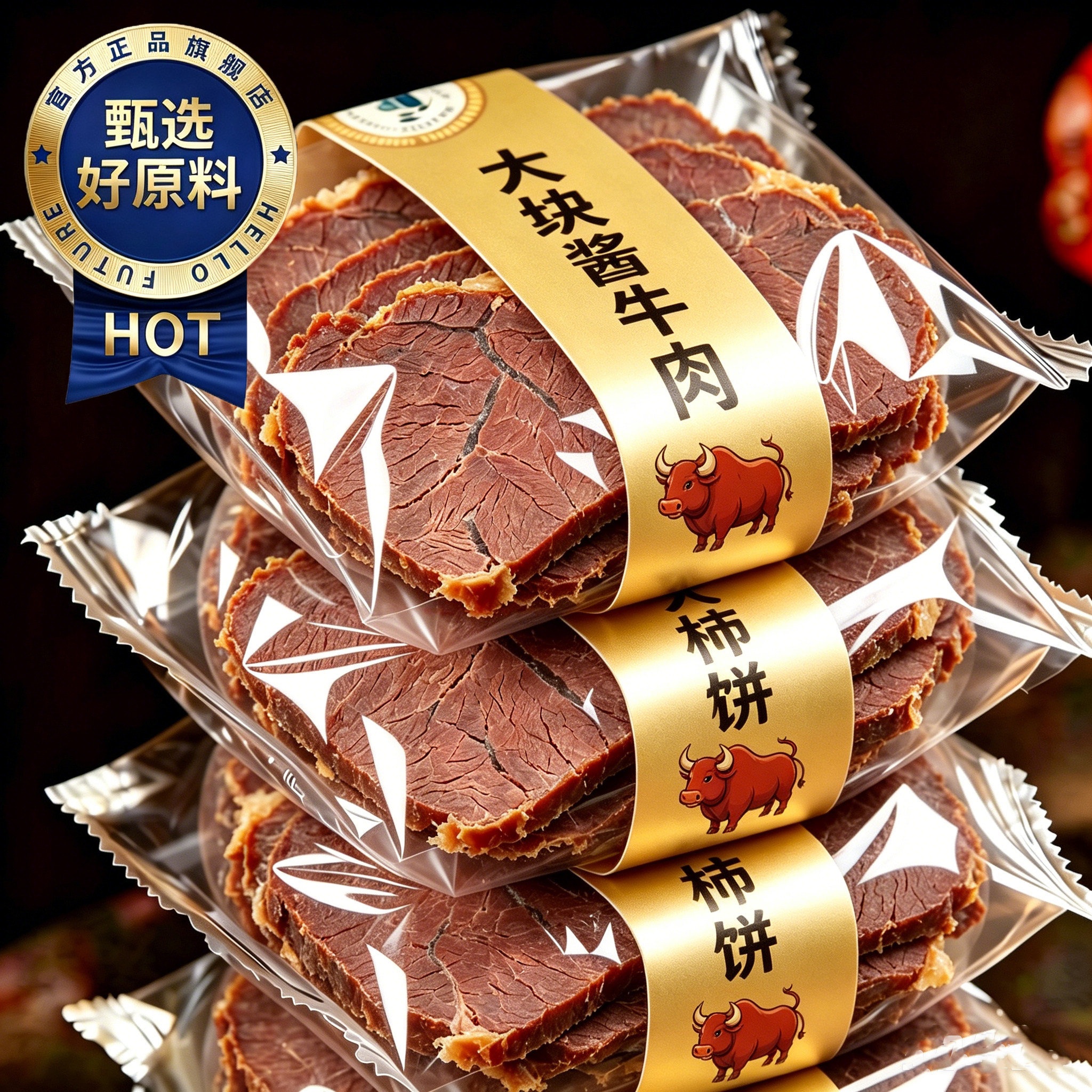 酱牛肉开袋即食卤味熟食低减卡脂肥健身代餐卤牛肉干主食解馋零食