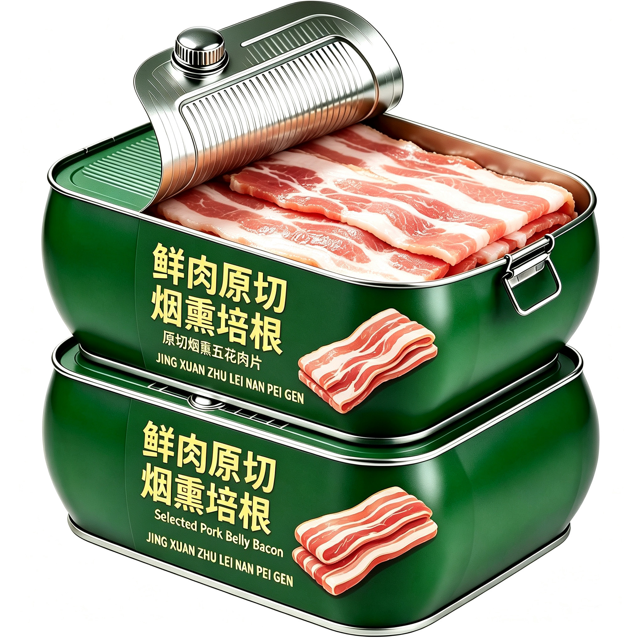培根儿童无添加原切肉片三明治葱抓饼专注儿童营养餐图片
