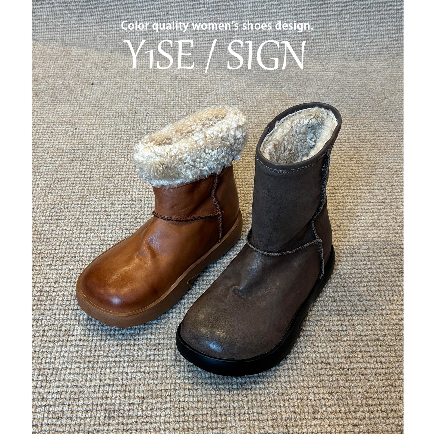 牛皮版！巨好看厚底短筒雪地靴女冬季加绒加厚底东北防水毛毛棉靴,女鞋,时尚雪地靴,淘宝优惠券,粉丝福利购,淘宝优惠卷