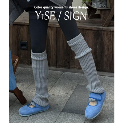 绝美蓝色毛绒单鞋女冬外穿平底