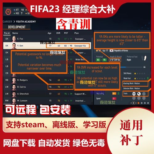 FIFA23经理模式综合补丁 修改青训球全面提高士气比赛谈判评分等