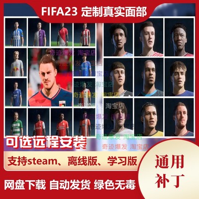 FIFA23 定制真实面部补丁 球员教练脸型面补经理模式球员生涯可用