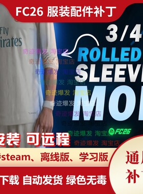 FC26 服装配件补丁 球员T恤袖手套短筒袜绑腿胶带短袖 不含游戏