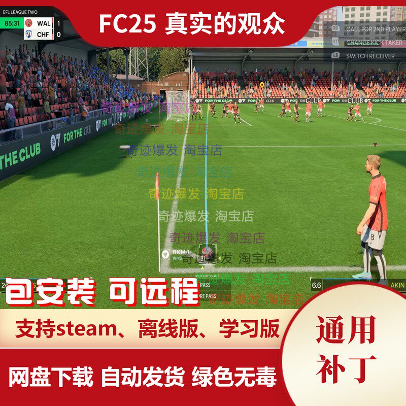 FC25 真实的观众 动态球场球迷更真实出勤率天气人气声望赛事有关