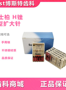牙科H锉登士柏/Dentsply H型扩大针手用不锈钢根管锉带倒刺6支/盒