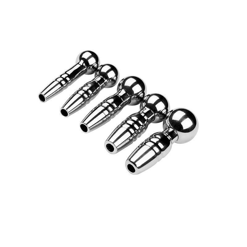 5pcs Set Metal Thread Urethral Plug Stainless Steel Male Ure